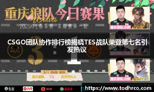 CSGO团队协作排行榜揭晓TES战队荣登第七名引发热议